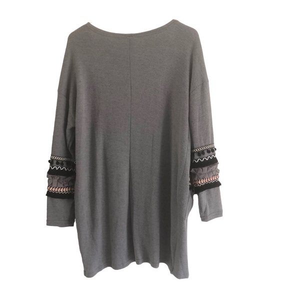 Miss Nikky Boho Gray Long Sweater Cardigan - Picture 7 of 14